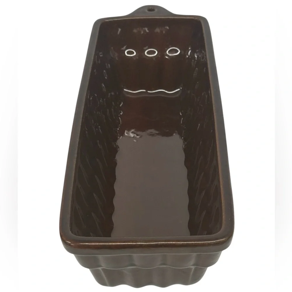 West Germany Brown Glazed Loaf Bread Baking Pan Mold #958-34 New 12.5